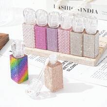 5ML Colorful Rhinestone Flat Head Lipstick Lip Gloss Dispenser Bottle Portable Sample Cosmetic Travel Size - Multicolor - View 1