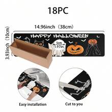 1pc Halloween Faucet Cover, Create Festive Atmosphere, Bathroom Faucet Splash Guard, Waterproof Non-Slip Faucet Mat, Kitchen Countertop Accessory, Kitchen Dining Table Accessory, Sink, Moisture-Proof Absorbent Mat, Absorbent Drainage Mat, Ghost Pumpkin Pattern, Multi-Functional Absorbent Non-Slip Mat - Multicolor - View 12