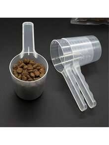 50g Transparent Plastic Measuring Cup With Scale, Measuring Cup, Multi-Function Pet Food Scoop, Precise Portion Control Cup, Can Measure Cat And Dog Dry Food, Milk Powder, Powder, Granules, Liquids, Kitchen Baking Seasoning Measuring Cup, DIY Handmade Liquid Mixing Tool, Home Kitchen, Pet Feeding Measuring Accessory, Clear Scale Small Measuring Cup - White - View 1