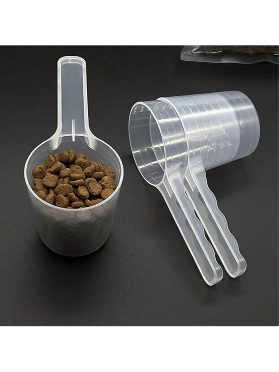 50g Transparent Plastic Measuring Cup With Scale, Measuring Cup, Multi-Function Pet Food Scoop, Precise Portion Control Cup, Can Measure Cat And Dog Dry Food, Milk Powder, Powder, Granules, Liquids, Kitchen Baking Seasoning Measuring Cup, DIY Handmade Liquid Mixing Tool, Home Kitchen, Pet Feeding Measuring Accessory, Clear Scale Small Measuring Cup - White - View 1
