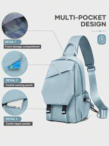 Multi-Pockets Crossbody Bags For Women , Sling Bag For Men With Adjustable Shoulder Small Chest Pack For Traveling Hiking Outdoor Sports - Multicolor - View 10