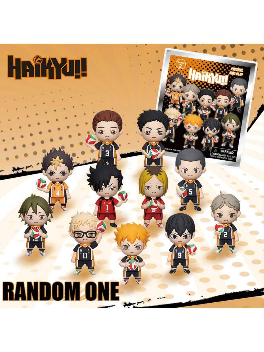 Crunchyroll HAIKYUU Official Licensed Blind Box 3D Character Pendant Blind Bag Anime Merchandise Keychain Backpack Decoration 1pc - Multicolor 1 - View 1