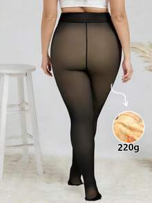 1pc Women's 220g Mid-Waist Sheer Elastic Soft Tights, Suitable For Daily Wear, Dance And Photography - Multicolor - View 5