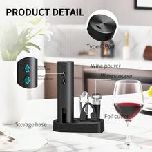 1 buah Pembuka Botol Anggur Elektrik, Pembuka Botol Elektrik Otomatis Isi Ulang USB 500mAh, Aksesori Anggur, Pembuka Elektrik, Cocok Untuk Rumah, Dapur, Pesta Dan Pernikahan - MultiWarna - View 3