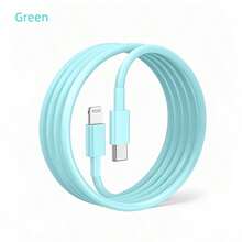 Tzlrxl USB-C To Lightning Fast Charging Cable, Multi-Color Soft & Durable, High-Speed Data - Green - View 11