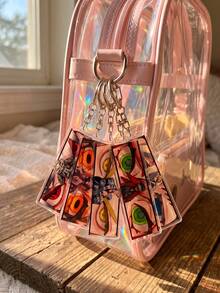 1pc/5pcs Gachiakuta Themed Acrylic Keychains, Featuring Cool Character Eye Close-Up Background And Full Body Illustration Design, Fashionable Bag Charm, Suitable For Back To School, Gift For Anime Fans, Exquisite Collection, All Seasons - Multicolor - View 2