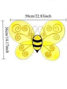 Halloween 3pcs Cute Bee Costume Set: Tulle Skirt + Headband + Bee Wings, Suitable For Carnival, Festival, Party And Cosplay - Multicolor - View 6
