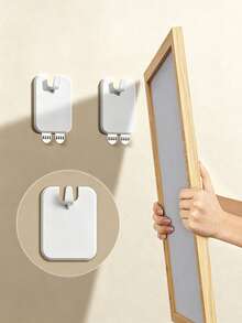 1pc No-Drill Picture Frame Hook, Strong Adhesive Wall-Mounted Poster Holder, Suitable For Wedding Photos, Home Decor And Wall Art - Easy Installation, Damage-Free Removal, Photo Storage Rack, Easy Wall Mounting Without Damaging Walls, Multi-Functional Hook - A - View 2