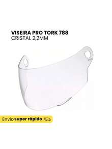 Viseira Capacete Pro Tork 788 Cristal 2,2mm Injetada - A - Visão 2
