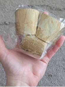 3卷皱纹纸丝带，创意背景装饰，生日婚礼派对装饰丝带，婚礼装饰 - 金色 - 查看 4