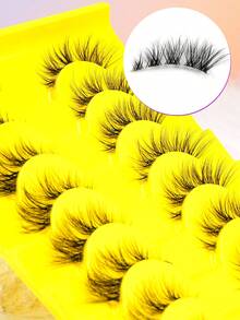 10 Pairs Large Capacity Dense Natural-Looking Flexible Soft Stem Full Band Eyelashes, Time-Saving And Effortless Application, Suitable For Multiple Occasions - View 6