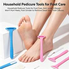 1/5/10pcs Portable Foot Dead Skin Removal Care Tool, Ergonomic Foot File Dead Skin Remover, Durable Sturdy Handle Easy To Clean Foot Trimming Heel Scraper, Exfoliating Tool For Rough Dry Cracked Heels, Professional Home Foot Care Therapy Tool - Upgraded Materials - View 8