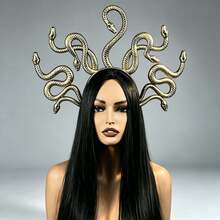 1pc Fashionable Personalized Realistic Snake Headband, Exquisite Role Play Prop, Snake Woman Headpiece - Multicolor - View 1