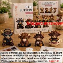 1 Set 3D Cute Cow DIY Animal Beaded Handmade Material Kit, Includes Colorful Beads And Instruction Manual, Suitable For Adults, Teenagers And Beginners, Creative Handmade Embroidery Weaving Set, Handmade Beaded Art Mosaic Set, Stress Relief Decoration, Best Gift - A - View 13