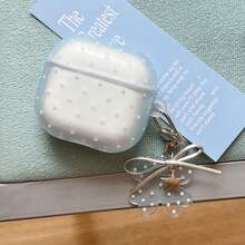Light Mist Semi-Transparent Small Polka Dot Earphone Case Compatible With AirPods Case 2/3/4/Pro/Pro2/Pro3, Shockproof Earphone Case, With Pendant, Gift For Men And Women, Commuting Accessory, Fashion Creative, Combining Aesthetics And Practicality - Mixed Colors - View 11