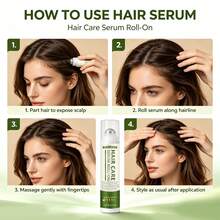 SUMIFANG Ginger & Rosemary Scalp Serum With Rollerball, Enriched With Ginger, Rosemary And Multiple Plant Extracts, Repairs Scalp And Nourishes Hair Roots, Improves Fine And Flat Hair Texture, Direct Application To Hair Roots, Refreshing And Fast Absorbing, 15ml - Full Size - View 7