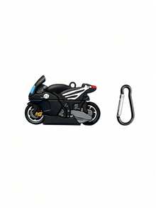 1pc Cool Motorcycle Design Silicone Soft Case Compatible With Apple Wireless Bluetooth Earphones 1/2/3/Pro/Pro2 - Multicolor - View 10