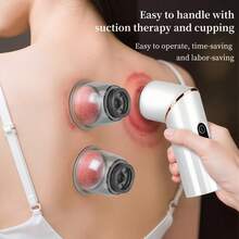 Smart Foldable Electric Gua Sha Cupping Device, Rechargeable Negative Pressure Scraping Cupping Massager With Red Light Heating, Painless Multi‑Mode Massage For Back Neck Shoulder Home Use,Battery:1200mAh - Multicolor - View 5