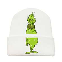 The Grinch New Christmas Green Monster Hat Cosplay Unisex Warm Knitted Beanie Knitted Cap - Multicolor - View 5