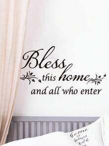 Home Sweet Home Bless This Home DIY Peel And Stick Vinyl Wall Decal For Bedroom Living Room Entryway Door Wall Home Art Decor Sticker - Multicolor - View 7