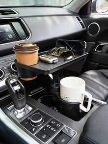 Nampan/Tempat Gelas Mobil, Nampan Penyimpanan Sandaran Tangan Tengah Mobil, Tempat Botol Minum, Tempat Gelas Mobil Multifungsi, Rak Penyimpanan Interior Mobil, Tempat Ponsel, Braket Ekstensi Nampan Kecil, Aksesoris Mobil - Berbagai gaya - View 1