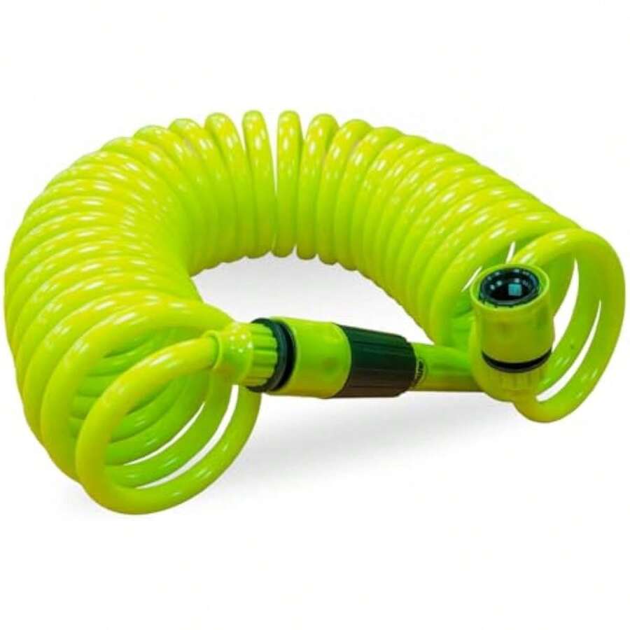 - Manguera en Espiral - Fabricada en Polipropileno - Medida Extensible hasta 7,5 m - Incluye  de Riego, Adaptador y 2 Empal - tipo de estilo como en la imagen - Ver 1