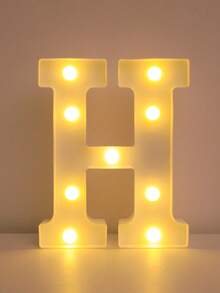 1pc 21cm White Luminous Letter Light, LED Letter Lamp,Light Up Alphabet Letters, Battery Operated DIY Spelling Letter Lights For Celebration, Indoor Room Decoration, Wedding Proposal Decoration, Birthday Party Decoration Letter Light Board - White - View 34