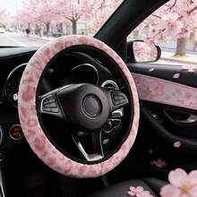 A Winter Warm Hand Faux Mink Plush Fabric Simulated Long Plush Leopard Print Car Steering Wheel Cover Without Inner Ring Suitable For 14.5-15 Inch Car Interior Accessories - A - View 15