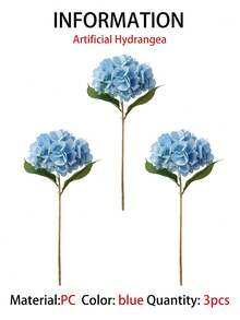 18/9/1件裝 藍色人造繡球花，適用於婚禮、新娘花束、居家與房間裝飾、秋季風格、萬聖節、派對、臥室、浴室、桌面擺飾、戶外場景、返校主題、牆面裝飾與辦公室、喬遷禮物 - 藍色 - 查看 10