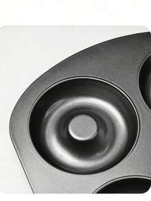 6-Cavity Non-Stick Donut Baking Pan, Carbon Steel Baking Tray Suitable For Donuts, Bagels, Cookies, Cakes, Easy Release Oven Mold, Perfect For Christmas, Thanksgiving, Birthday Party Baking, Reusable And Durable - Multicolor - View 5
