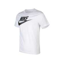 Nike Unisex Short Sleeve American Retro Fashion Versatile Breathable Classic Logo Print Crew Neck Sports T-Shirt White - White - View 5