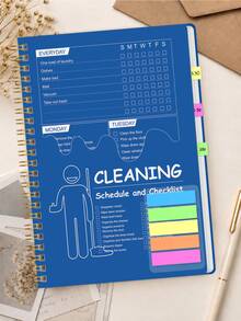 1pc Cleaning Schedule, Includes Daily And Weekly Checklists, Room-By-Room Tasks And Routine Tracking, Desk Accessory, Office Supplies, Suitable For Home Organization And Halloween Gift - A5 - View 11