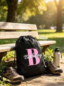 Personalized Drawstring Sports Backpack With Lightweight Drawstring Bag,Custom Your Name,Unisex, Ideal For Outdoor Sports,Leisure Travel,Daily Fitness - Multicolor - View 6