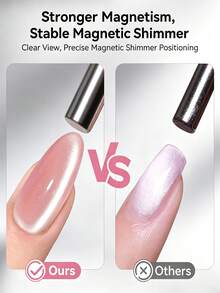 BORN PRETTY Pink Silver Dual-Tip Cat Eye Magnetic Rod Steel Ball Design Multi-Function Strong Magnetic Nail Polish Magnet Pen - Multicolor - View 7