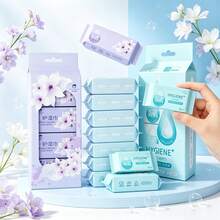 Mini Portable Non-Woven Wet Wipes, Suitable For Daily Cleaning And Hygiene, 8 Pieces Per Pack, Also Suitable As Gifts And Party Favors For Holidays And Gatherings. - Multicolor - View 2