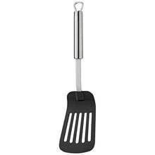 Household Non-Stick Spatula, 32.2 Cm, Semi-Matte Stainless Steel Handle And Plastic Tip, Heat-Resistant, Easy To Clean, Kitchen Utensil - Black - View 3