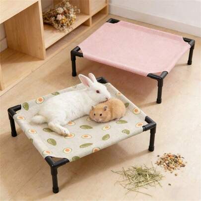Tempat Tidur Hewan Peliharaan Kemah yang Ditinggikan, Tempat Tidur Hewan Peliharaan yang Bernapas, Tahan Lembap, Dapat Dilepas dan Dicuci, Tempat Tidur Sepanjang Musim untuk Kucing, Anjing, Kelinci, Marmut, dan Hewan Peliharaan Kecil hingga Sedang