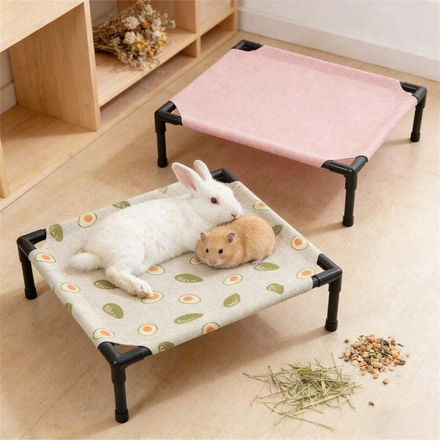 Tempat Tidur Hewan Peliharaan Kemah yang Ditinggikan, Tempat Tidur Hewan Peliharaan yang Bernapas, Tahan Lembap, Dapat Dilepas dan Dicuci, Tempat Tidur Sepanjang Musim untuk Kucing, Anjing, Kelinci, Marmut, dan Hewan Peliharaan Kecil hingga Sedang - View 1