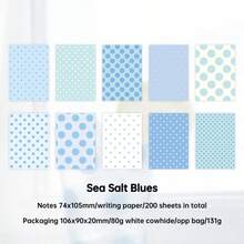 Frosted Polka Dot Series Round Dot Memo Pad 200 Sheets Style Polka Dot Planner Background Decoration Message Paper - one-size - View 20