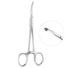 Skin Anchor Pliers Tool, 6 Inch Professional Micro Skin Surface Anchor Holder, Stainless Steel Body Art Piercing Hemostat Clamp Tool - Bent-nose Tweezers - View 1