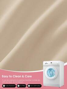 HONEYMOON 1pc Soft Comfortable Solid Color Fitted Sheet, Bed Cover Protector, Lightweight Breathable, 9.84 Inch/25cm Deep Pocket, Machine Washable, Fits All Bed Sizes, Suitable For Dorm And Guest Room (Pillowcase Not Included), Back To School Dorm Essential, Bedding, Light Khaki - Light Khaki - View 5