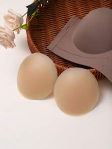 1/2/5 Pairs 8cm Solid Color Silicone Nipple Covers, Ultra-Thin Invisible Anti-Show, Suitable For Camisoles, Weddings, Sports And Daily Wear - Multicolor - View 6