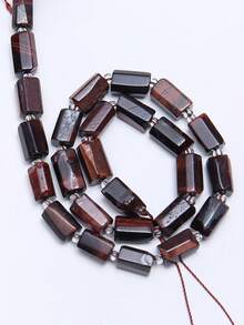 1 Strand 8-11mm Natural Garnet Amazonite Tourmaline Gems Beads Irregular Cylinder Shape Beads For Jewelry Making Diy Bracelet Accessories - Multicolor - View 33