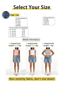Casual Distressed Washed Loose Fit Denim Jeans For Women, Summer New Versatile Vacation Style, Streetwear - Dark Wash - View 4