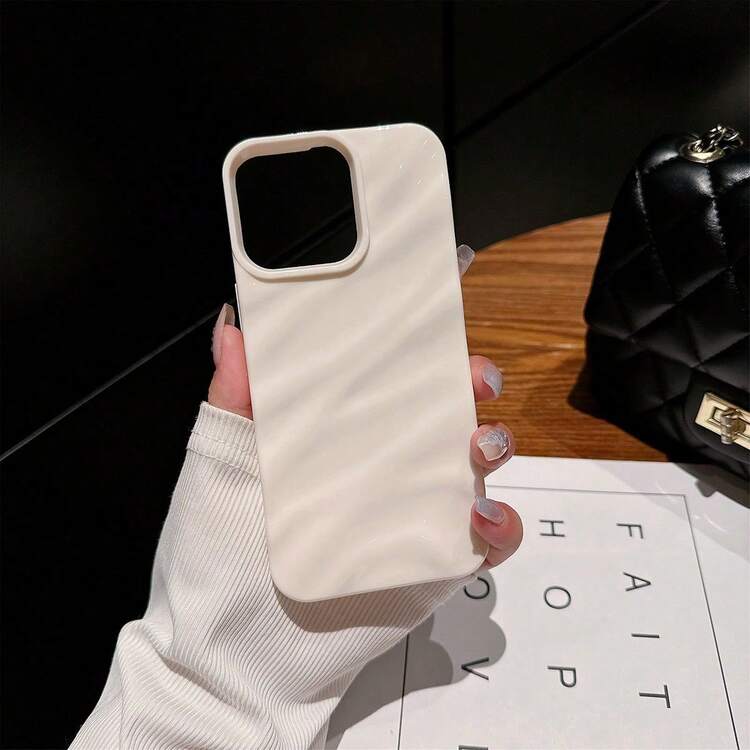 Minimalist 3D Wave Pattern Phone Case Compatible With IPhone 18 Pro Max/18 Pro/18/17 Pro Max/17 Pro/17 Air/17/16 Pro Max/16/16 Pro/16 Plus/15/15 Pro Max/15 Pro/11/12/13/14 Pro Max/11 Pro/11 Pro Max/12 Pro/12 Pro Max/13 Pro/13 Pro Max/14 Pro/14 Pro Max Soft Shell Premium Creative - White - View 46