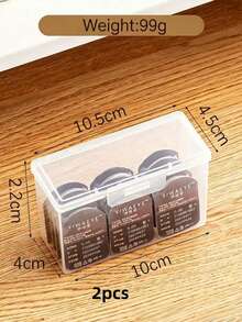 1 hộp đựng kính áp tròng dùng một lần hàng ngày, hộp đựng trong suốt chống bụi dung tích lớn có nắp đậy - Trong sáng - Xem 9