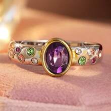 Women's Oval Ring, Sparkling Jewelry, Ideal Gift For Wedding, Engagement And Holiday - Silver - View 13