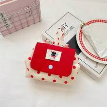 Portable Polka Dot Makeup Bag, Mini Key Lipstick Coin Purse, Earphone Coin ID Card Flap Storage Pouch - Multicolor - View 9