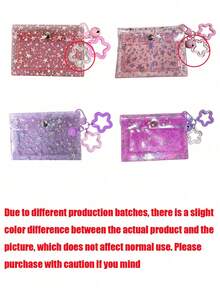 Sparkling Star Credit Card Holder Storage Box With Hook, Bell & Flower Pendant Photo Display Frame, Also Functions As Bus Card Sleeve, ID Holder, Coin Purse, Small Pouch, Compatible With Instax Photo Paper, Idol Photocards, Bank Cards, Earrings And Other Mini Items, Sweet & Cool Y2K Millennium Style, Suitable For Students And Idol Fans For Daily School, Commuting, Shopping, Gatherings, Concerts, Graduation Season, Back To School, Teacher Gift, For Fellow Fans, Family And Friends - Multicolor - View 10