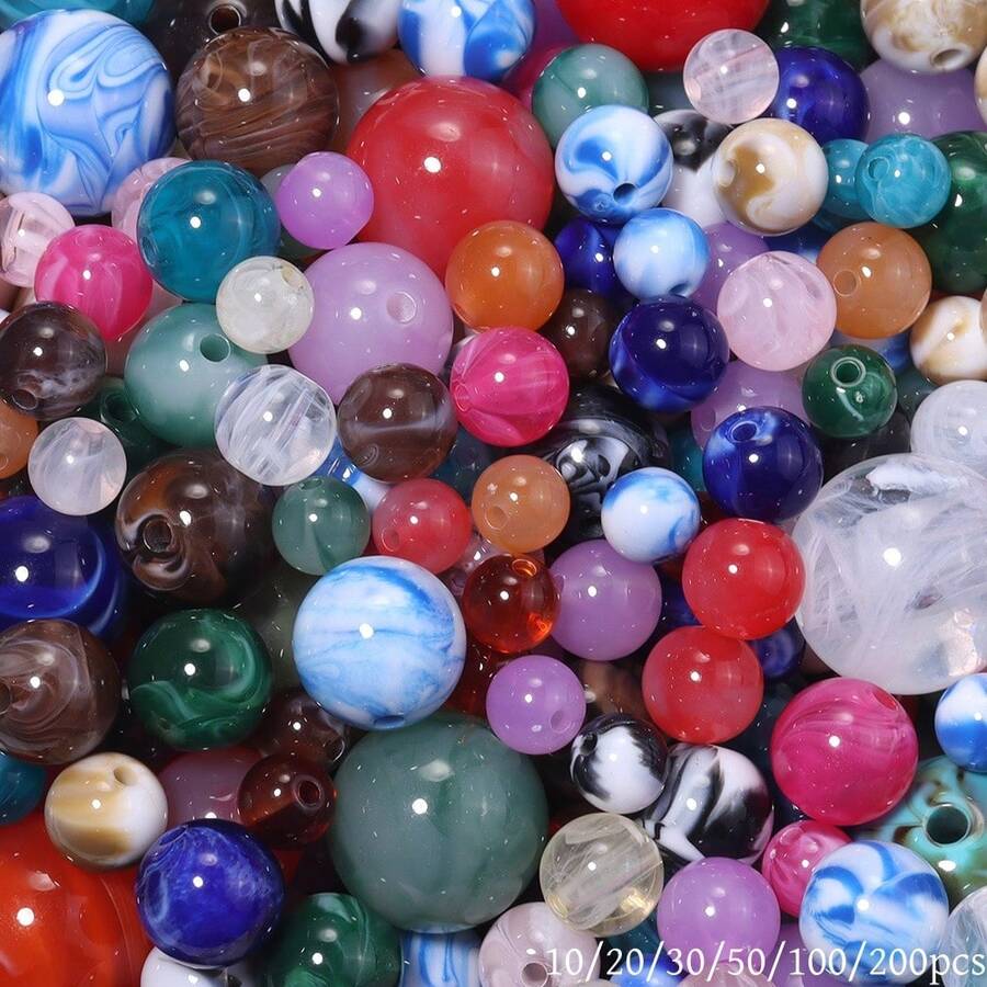 8-20mm Acrylic Dual-Color Gradient Cloud Beads, Dreamy Tie Dye Effect, DIY Handmade Beaded Bracelet, Necklace, Earrings, Jewelry Accessories Materials, Crafts, Clothing, Bags, Pendants, Car Charms, Keychains, Phone Chain Making Accessories